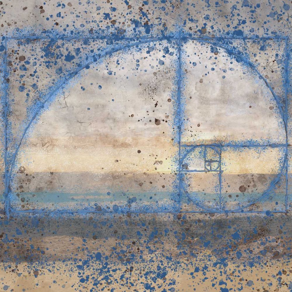Fibonacci Shell Blue art print by Marta Wiley for $57.95 CAD