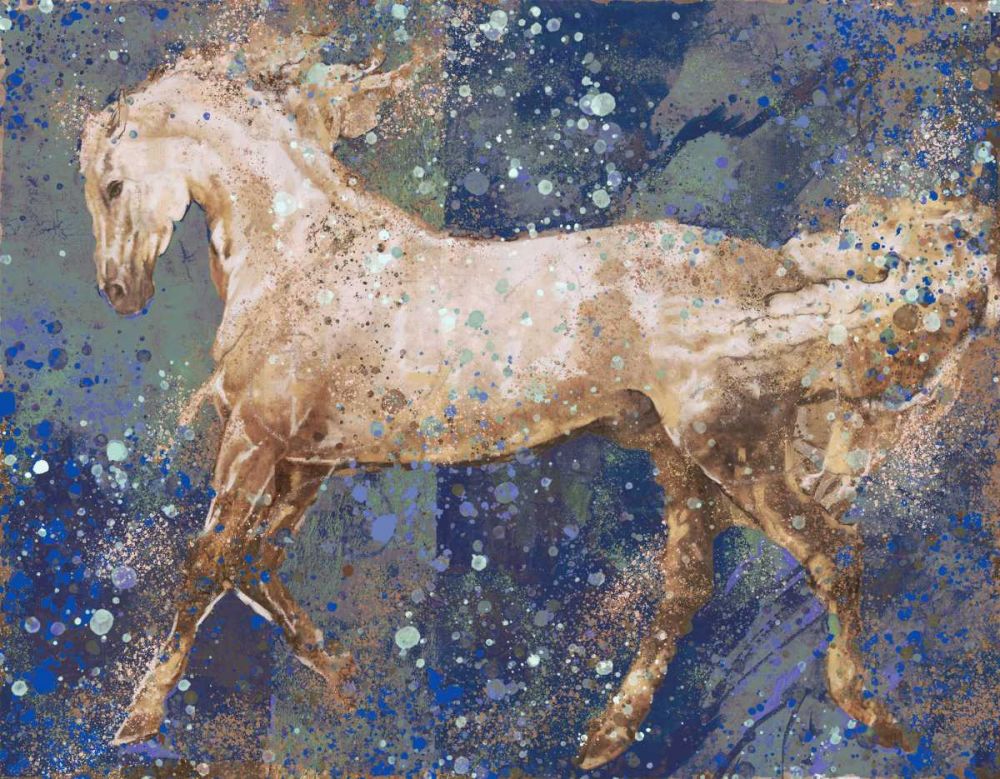 Fibonacci Blue Horse art print by Marta Wiley for $57.95 CAD