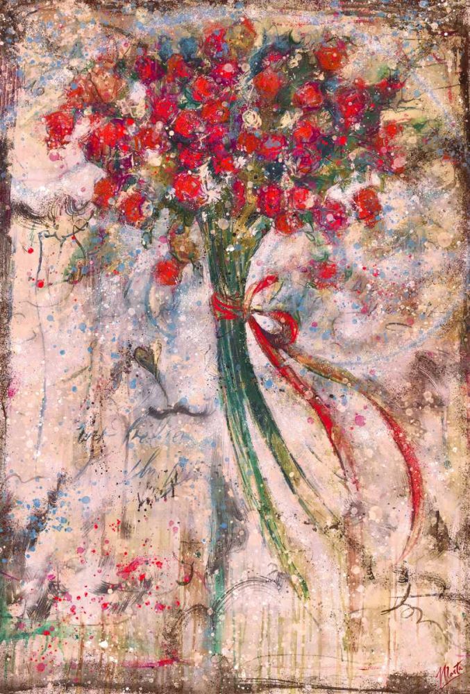 Floral bouquet Orange art print by Marta Wiley for $57.95 CAD