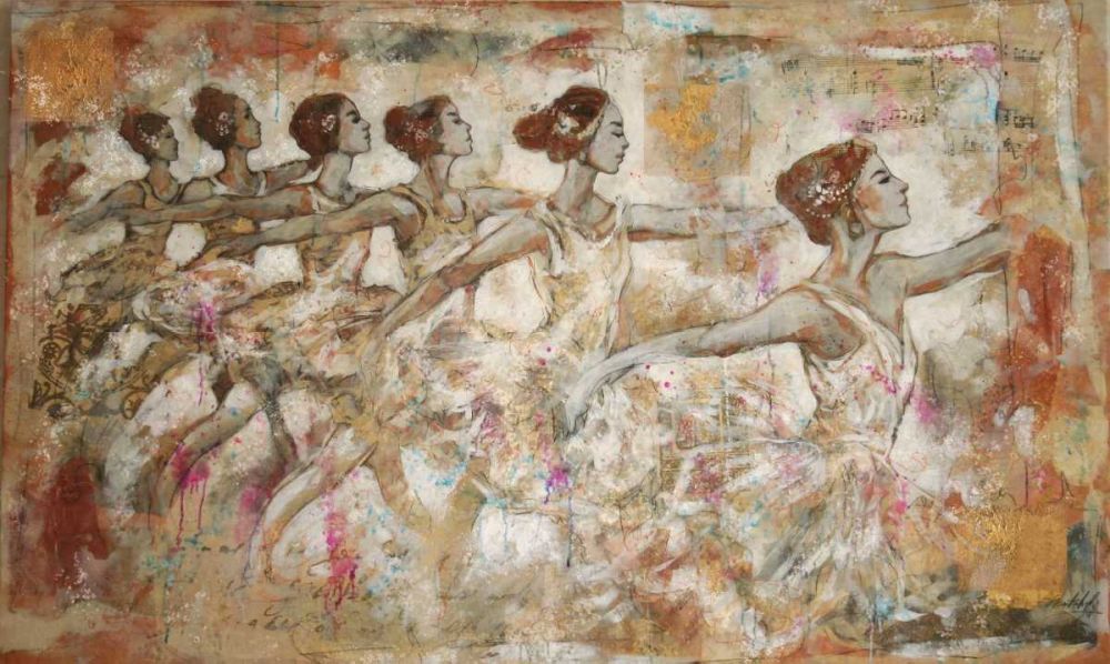 Ballerinas Golden art print by Marta Wiley for $57.95 CAD