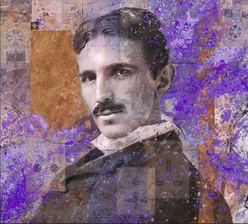 Tesla Purple art print by Marta Wiley for $57.95 CAD