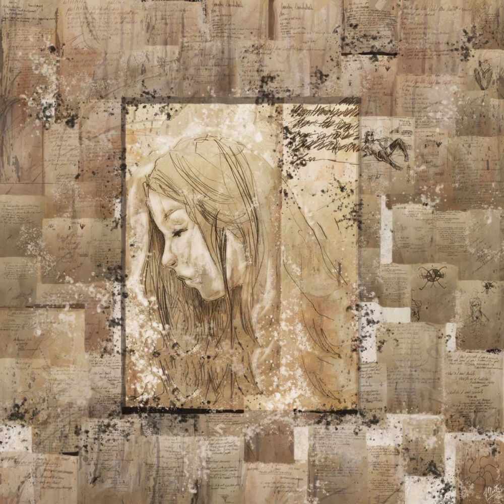 Beauty sketch collage art print by Marta Wiley for $57.95 CAD