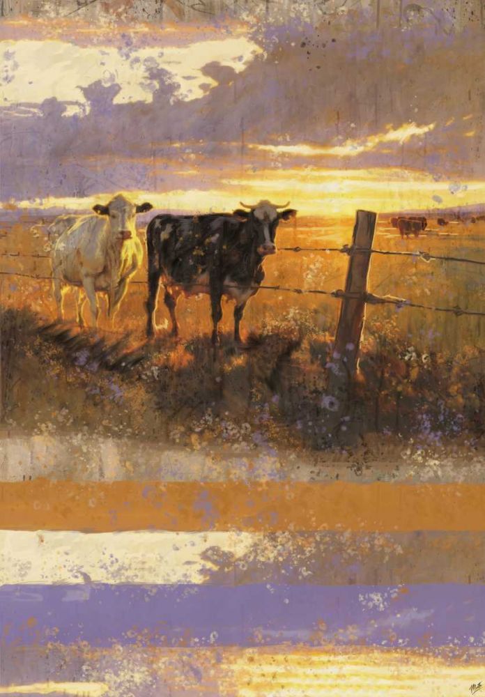 Abstract Golden Cow II art print by Marta Wiley for $57.95 CAD
