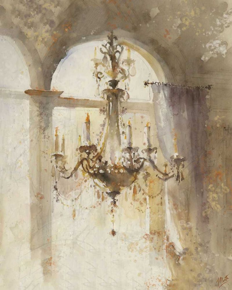 Chandelier Watercolor II art print by Marta Wiley for $57.95 CAD