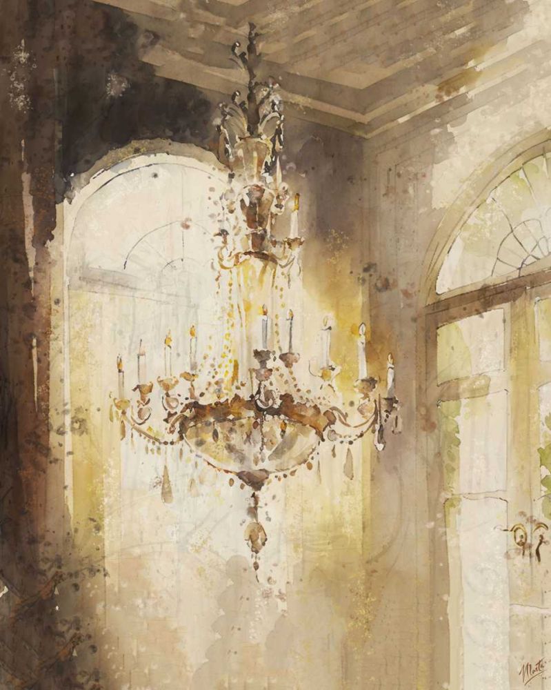 Chandelier Watercolor III art print by Marta Wiley for $57.95 CAD