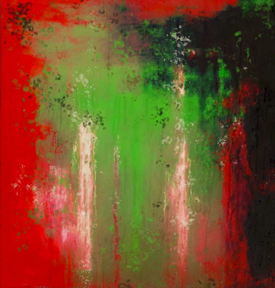 Abstract Red Green art print by Marta Wiley for $57.95 CAD