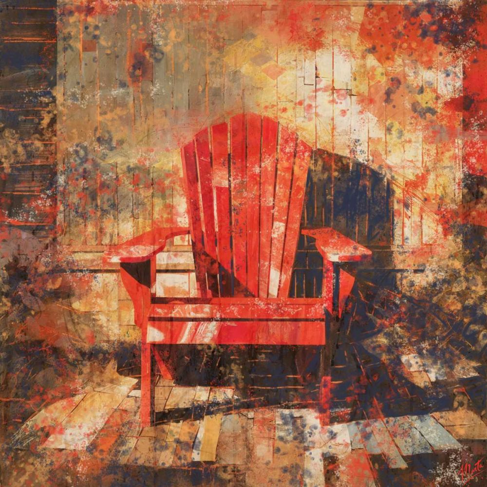 Red Adirandack IIII art print by Marta Wiley for $57.95 CAD