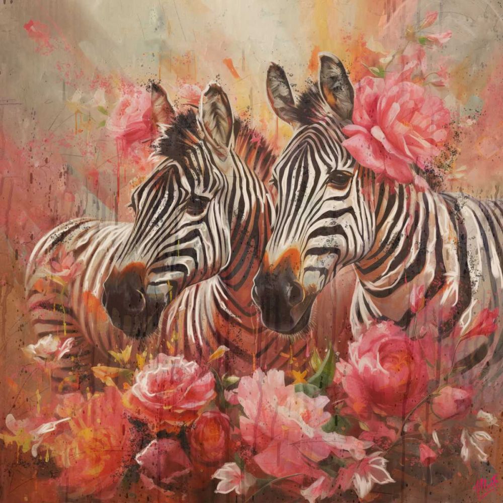 Zebra Rose I art print by Marta Wiley for $57.95 CAD