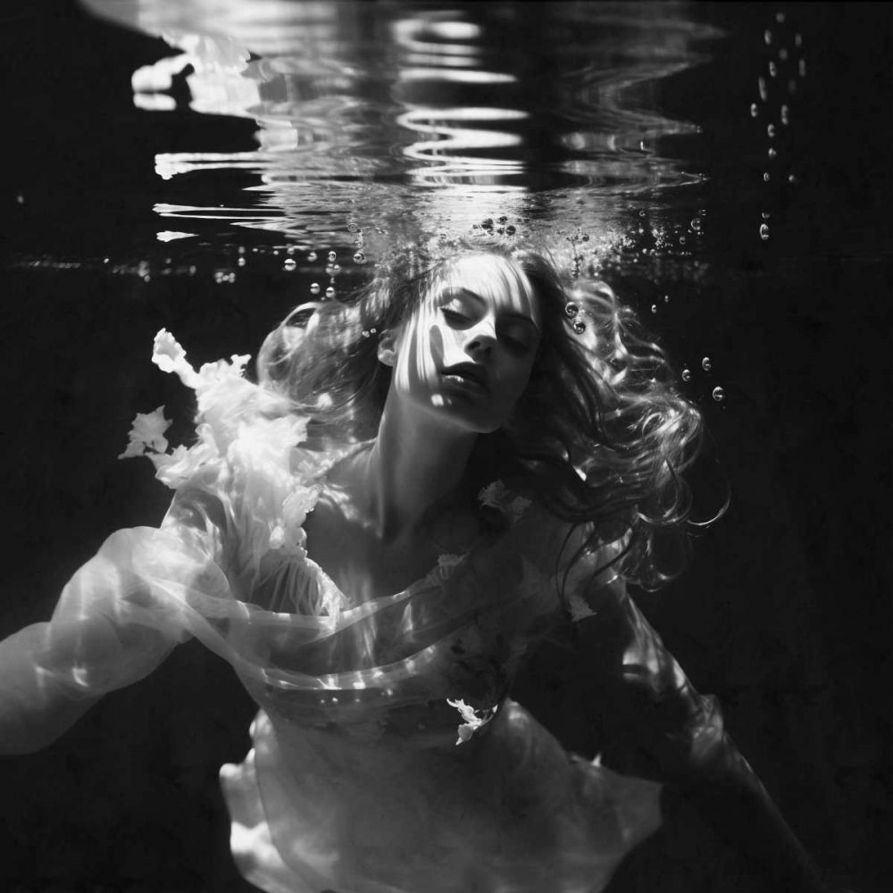 B And W Photo mermaid I art print by Marta Wiley for $57.95 CAD