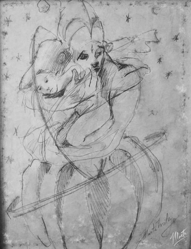 Harliquin sketch I art print by Marta Wiley for $57.95 CAD