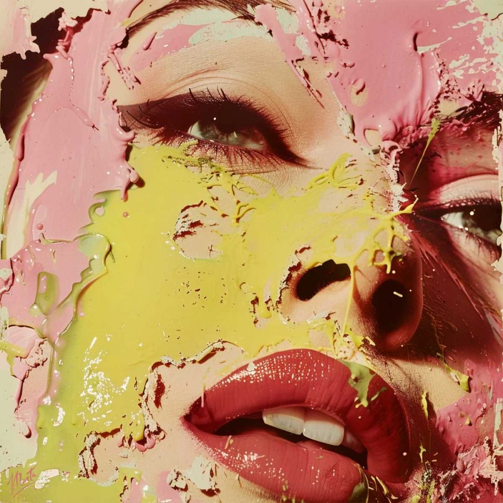 Pink on yellow II art print by Marta Wiley for $57.95 CAD