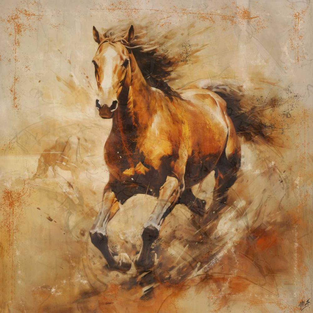 Horser Running II art print by Marta Wiley for $57.95 CAD