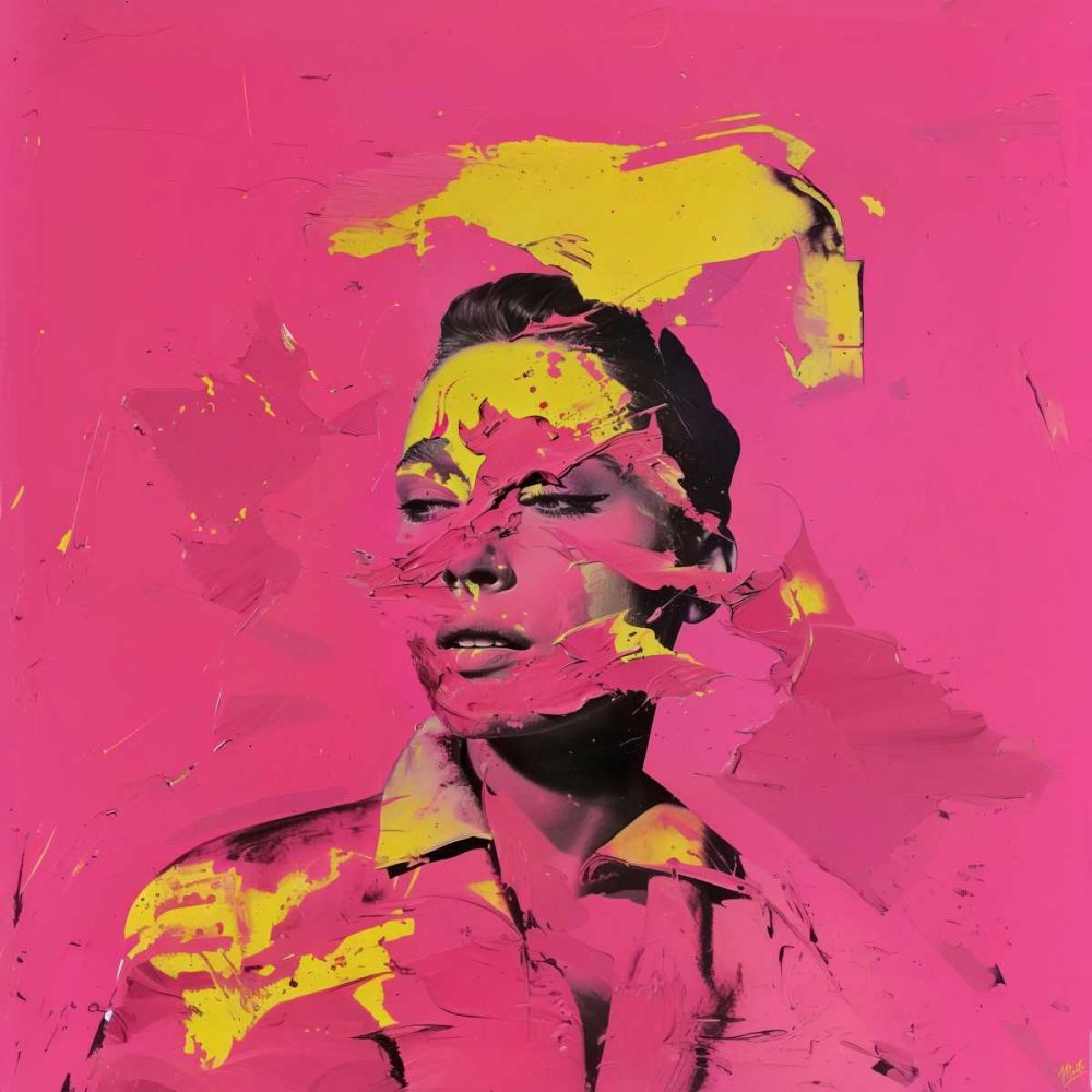 Pink And Yellow Collage III art print by Marta Wiley for $57.95 CAD
