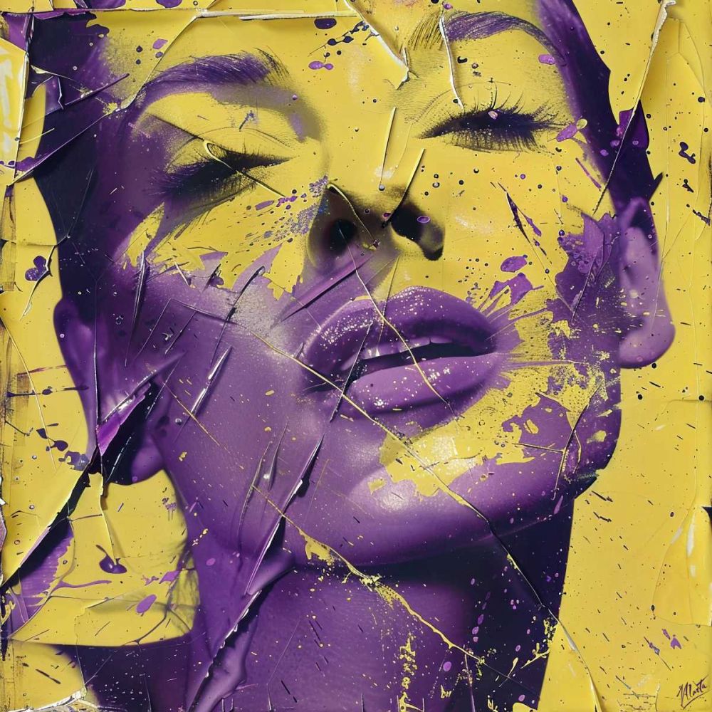 Yellow And Purple Collage I art print by Marta Wiley for $57.95 CAD