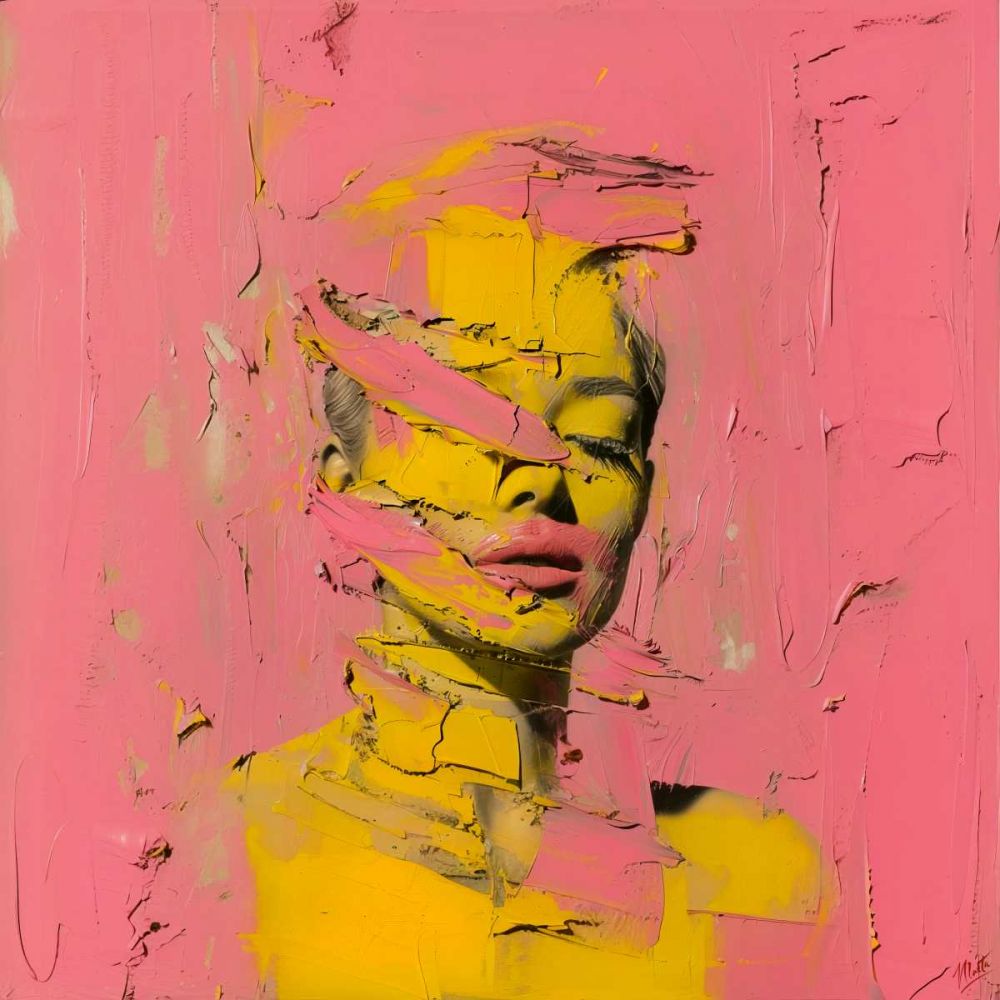 Pink And Yellow Collage III art print by Marta Wiley for $57.95 CAD