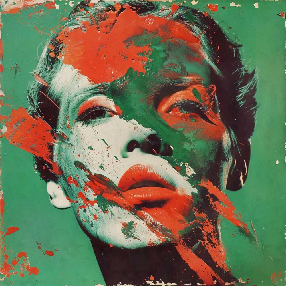 Red And Green Collage I art print by Marta Wiley for $57.95 CAD