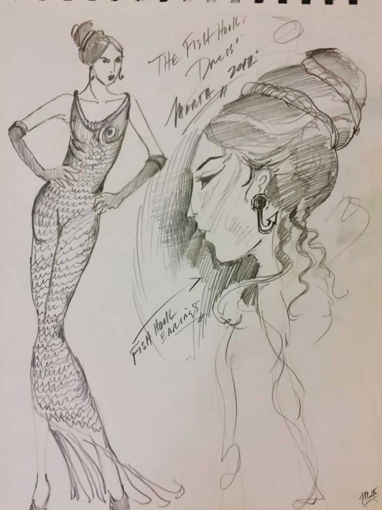 Fish Hook Dress art print by Marta Wiley for $57.95 CAD