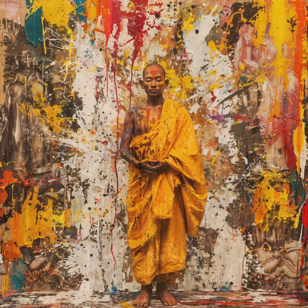 Golden Yellow Buddah I art print by Marta Wiley for $57.95 CAD