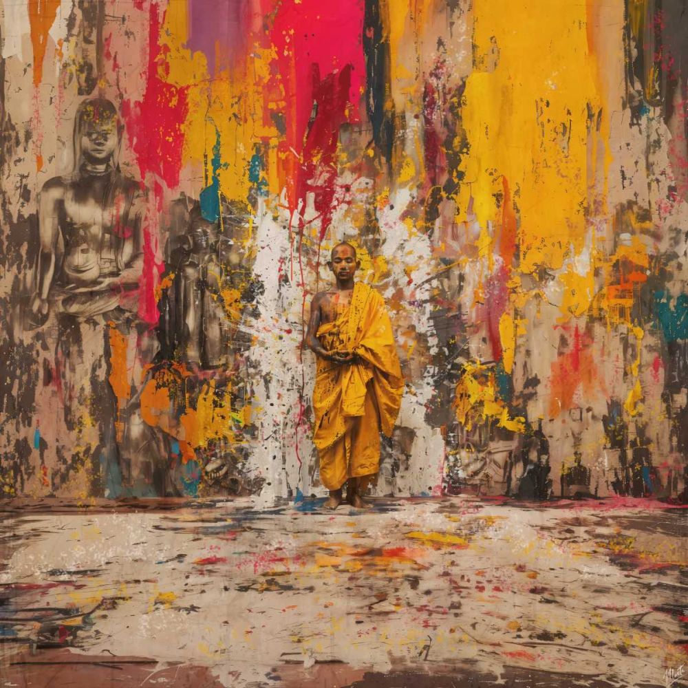 Golden Yellow Buddah II art print by Marta Wiley for $57.95 CAD
