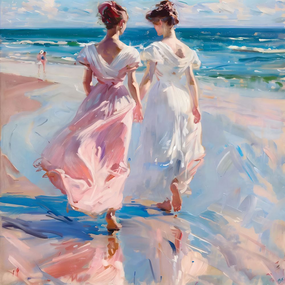 Sisters in Pink art print by Marta Wiley for $57.95 CAD
