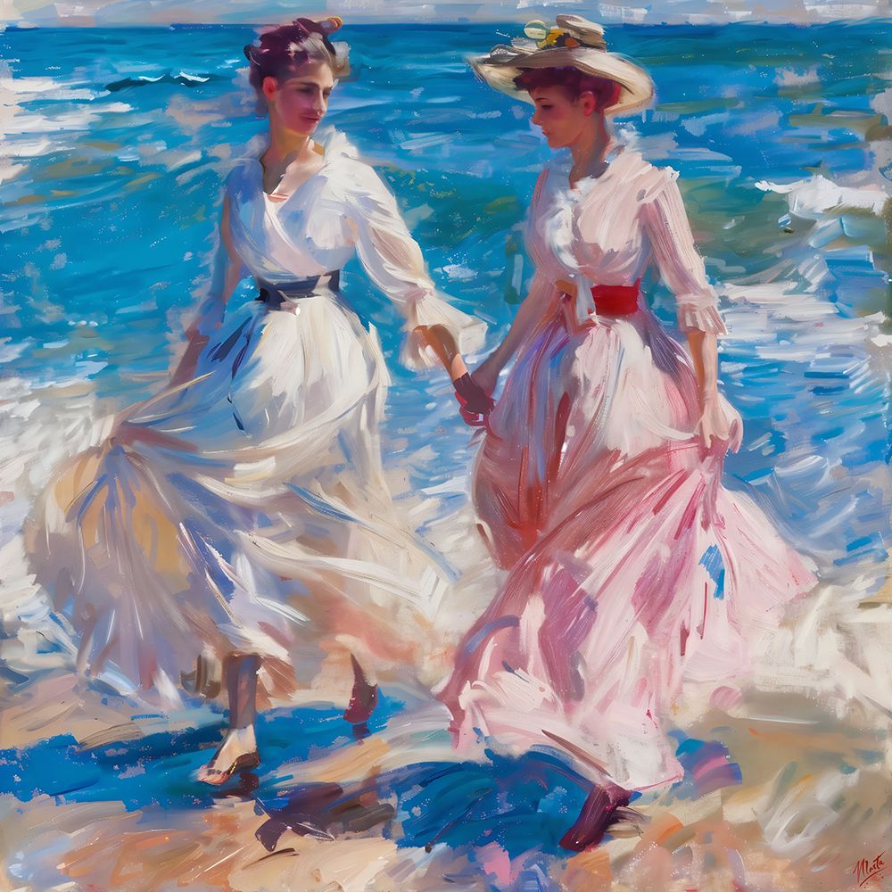 Sisters in Pink art print by Marta Wiley for $57.95 CAD