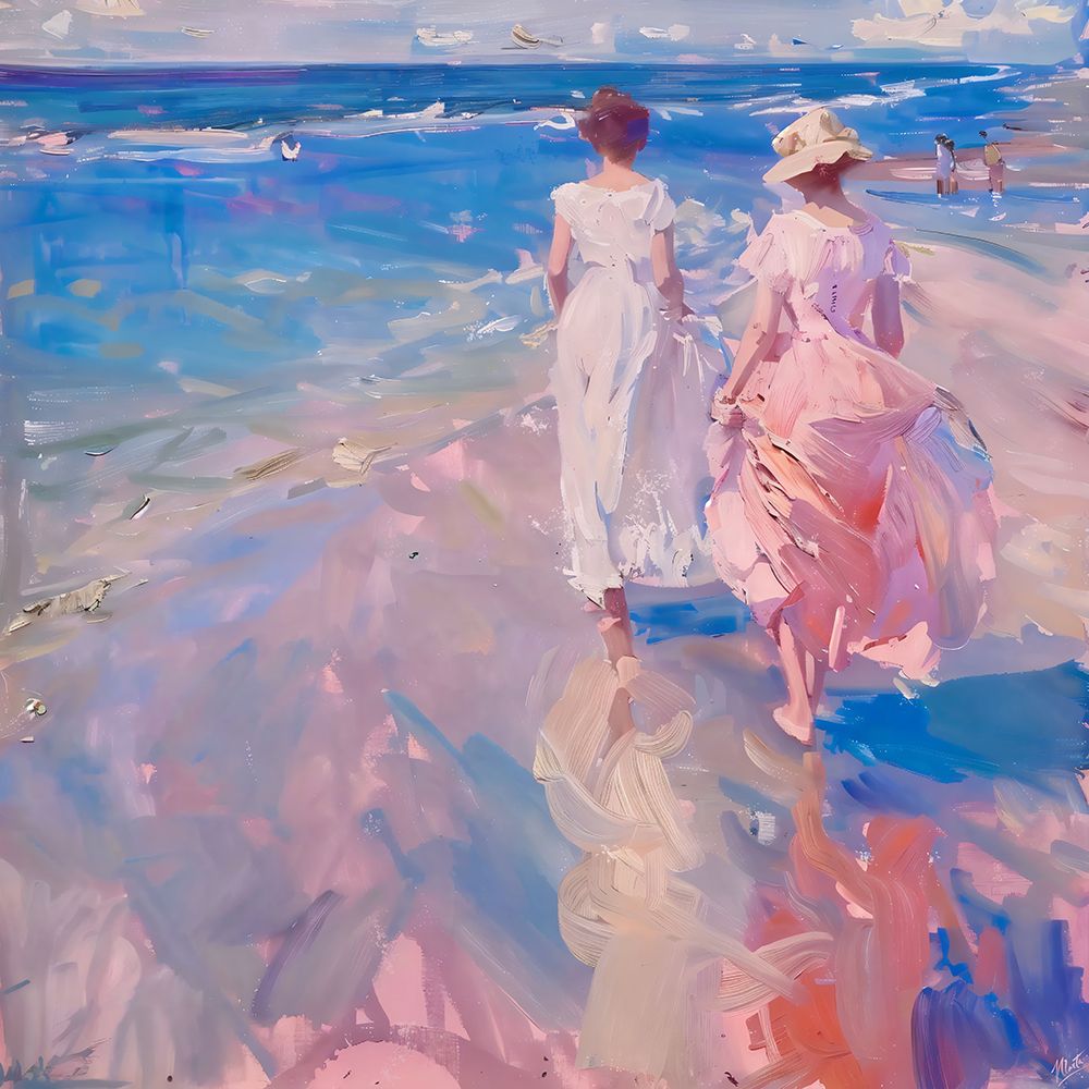 Sisters in Pink art print by Marta Wiley for $57.95 CAD