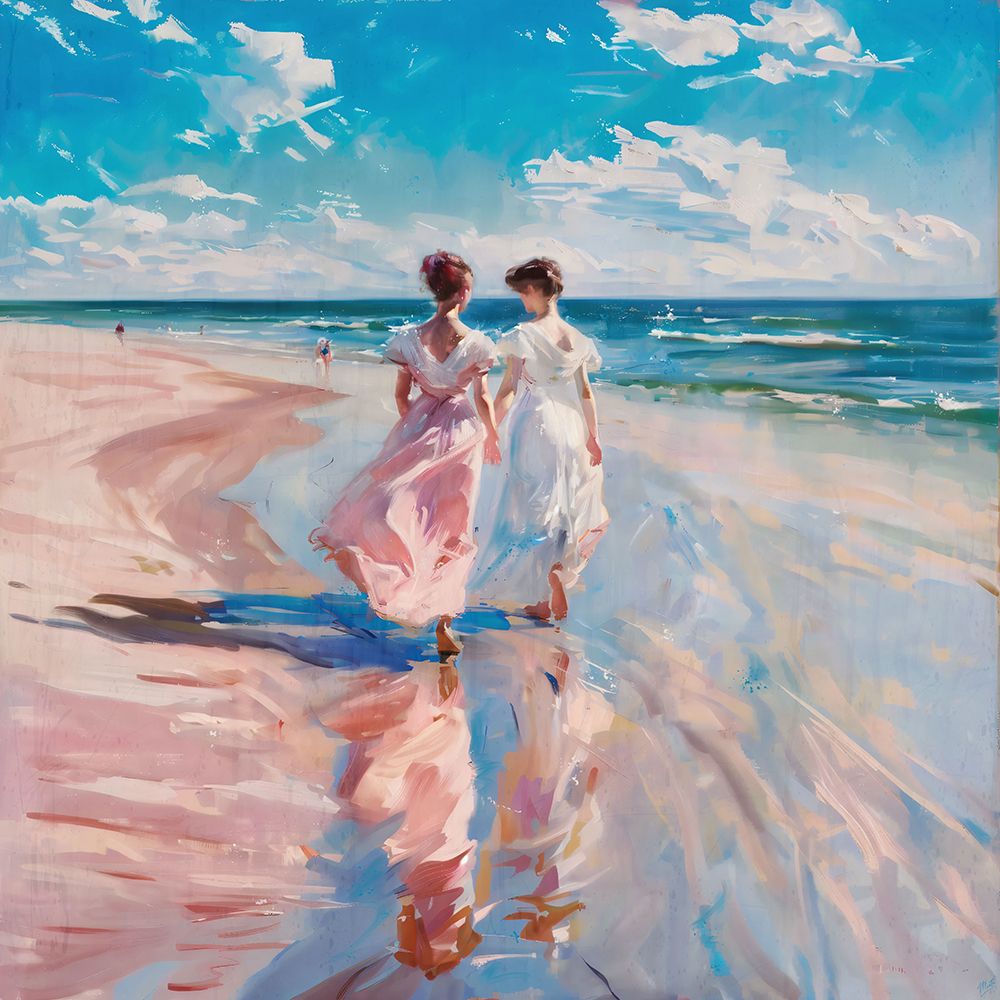 Sisters in Pink art print by Marta Wiley for $57.95 CAD