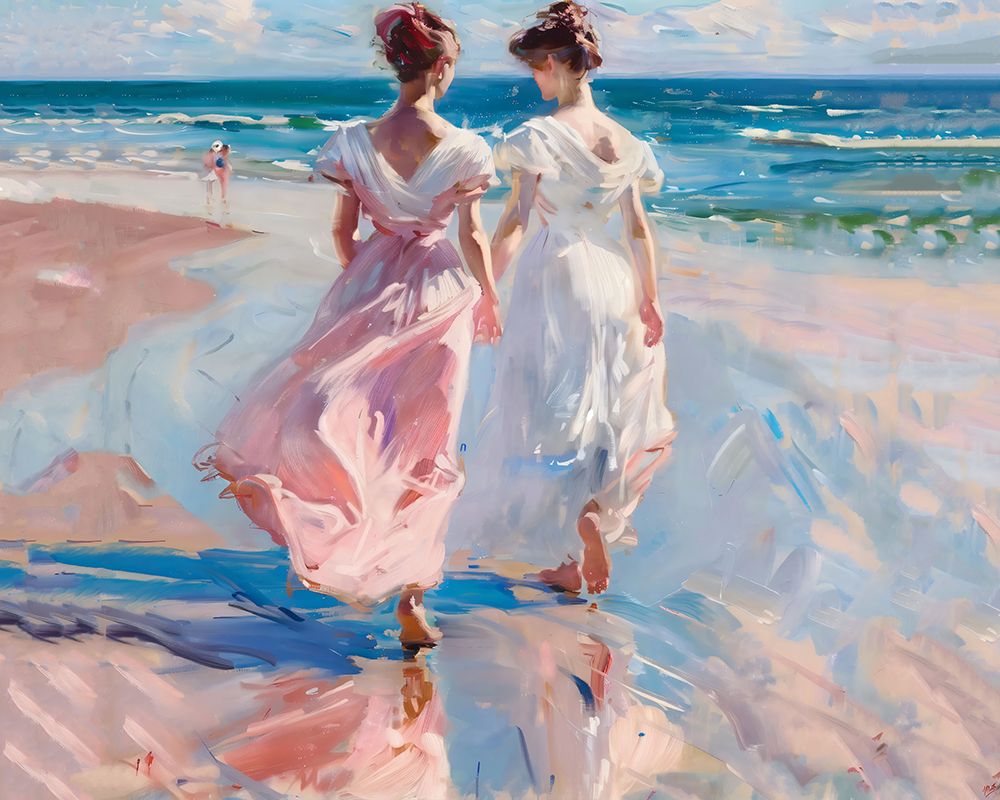 Sisters in Pink art print by Marta Wiley for $57.95 CAD