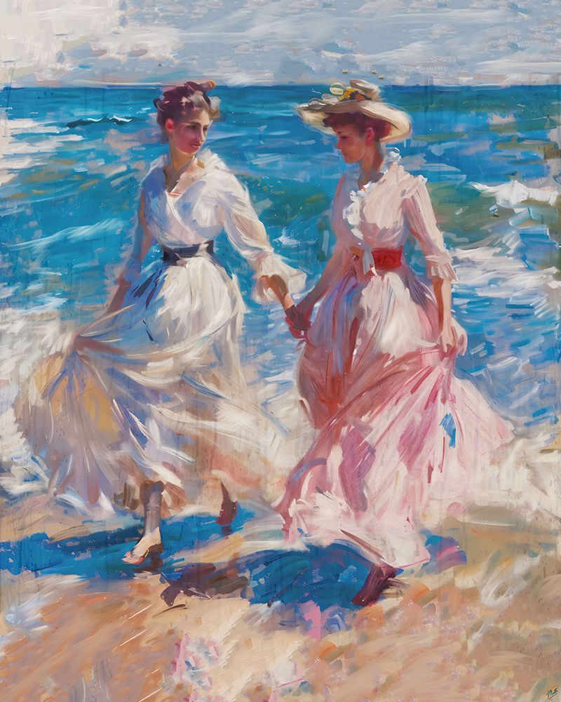 Sisters in Pink art print by Marta Wiley for $57.95 CAD