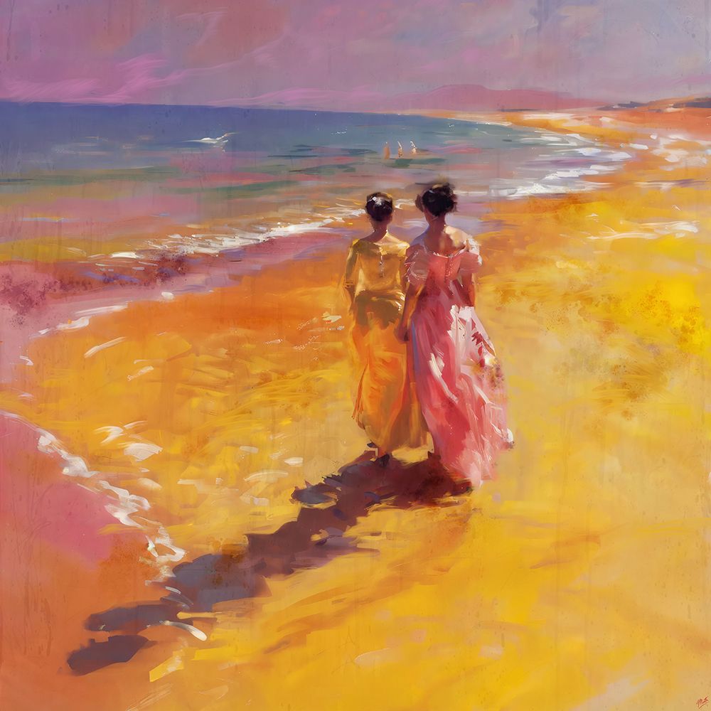 Sisters in Pink art print by Marta Wiley for $57.95 CAD