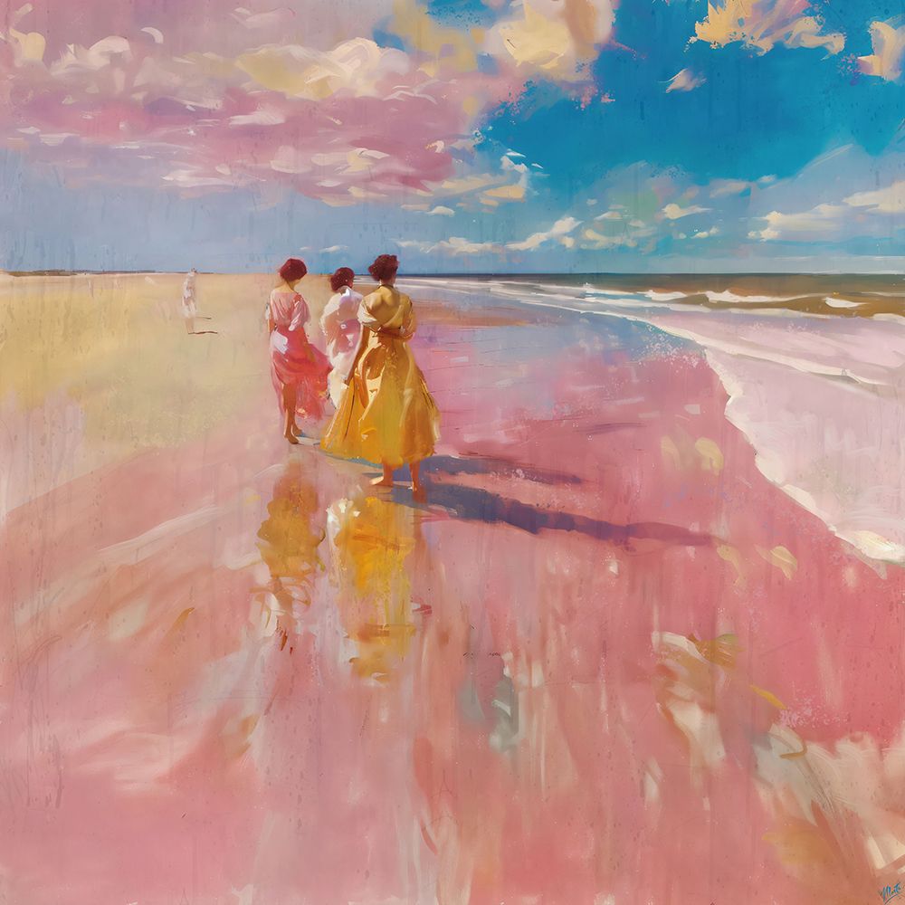 Sisters in Pink art print by Marta Wiley for $57.95 CAD