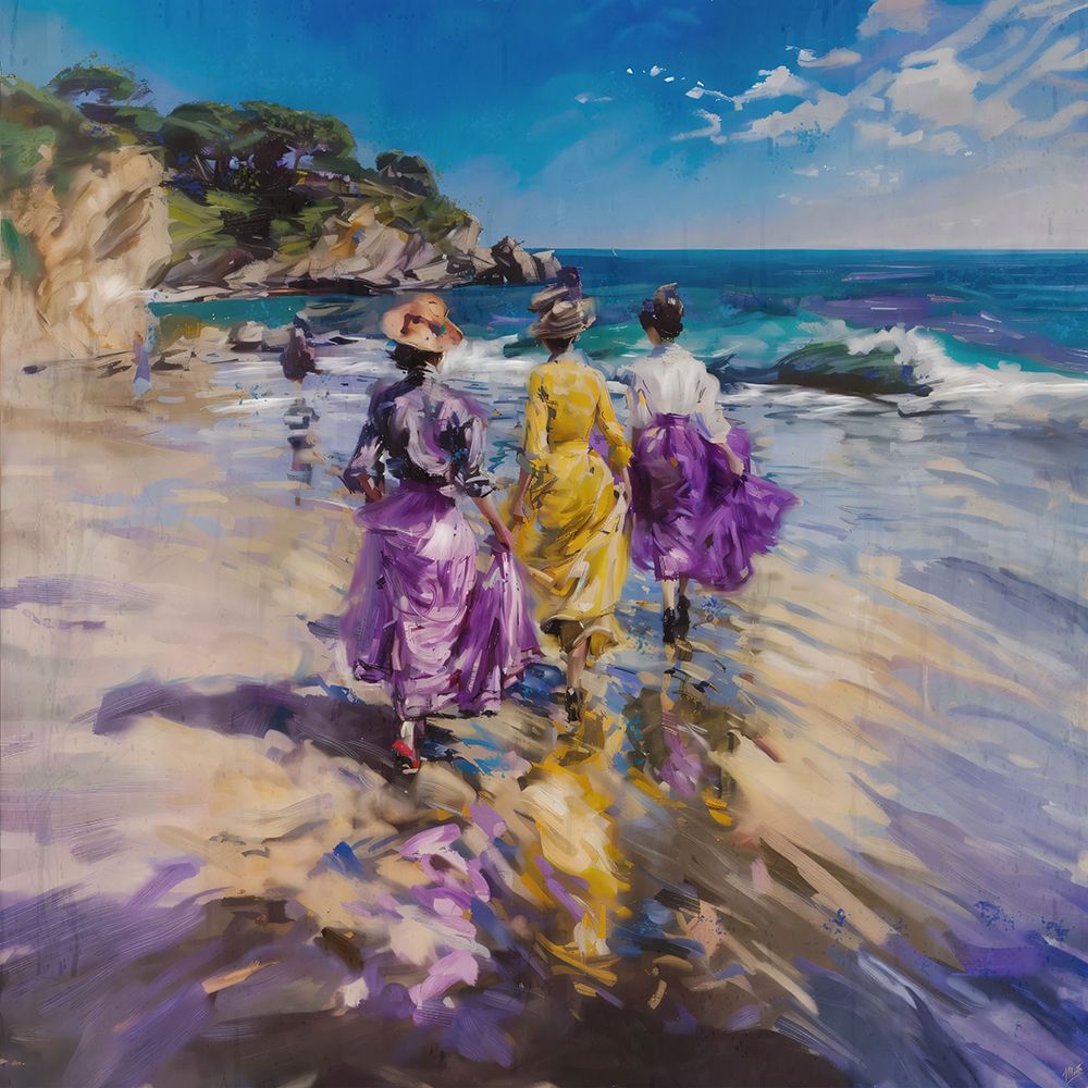 Sisters in Purple art print by Marta Wiley for $57.95 CAD