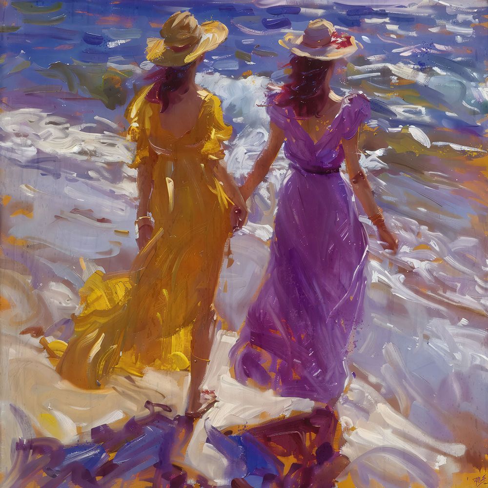 Sisters in Purple art print by Marta Wiley for $57.95 CAD