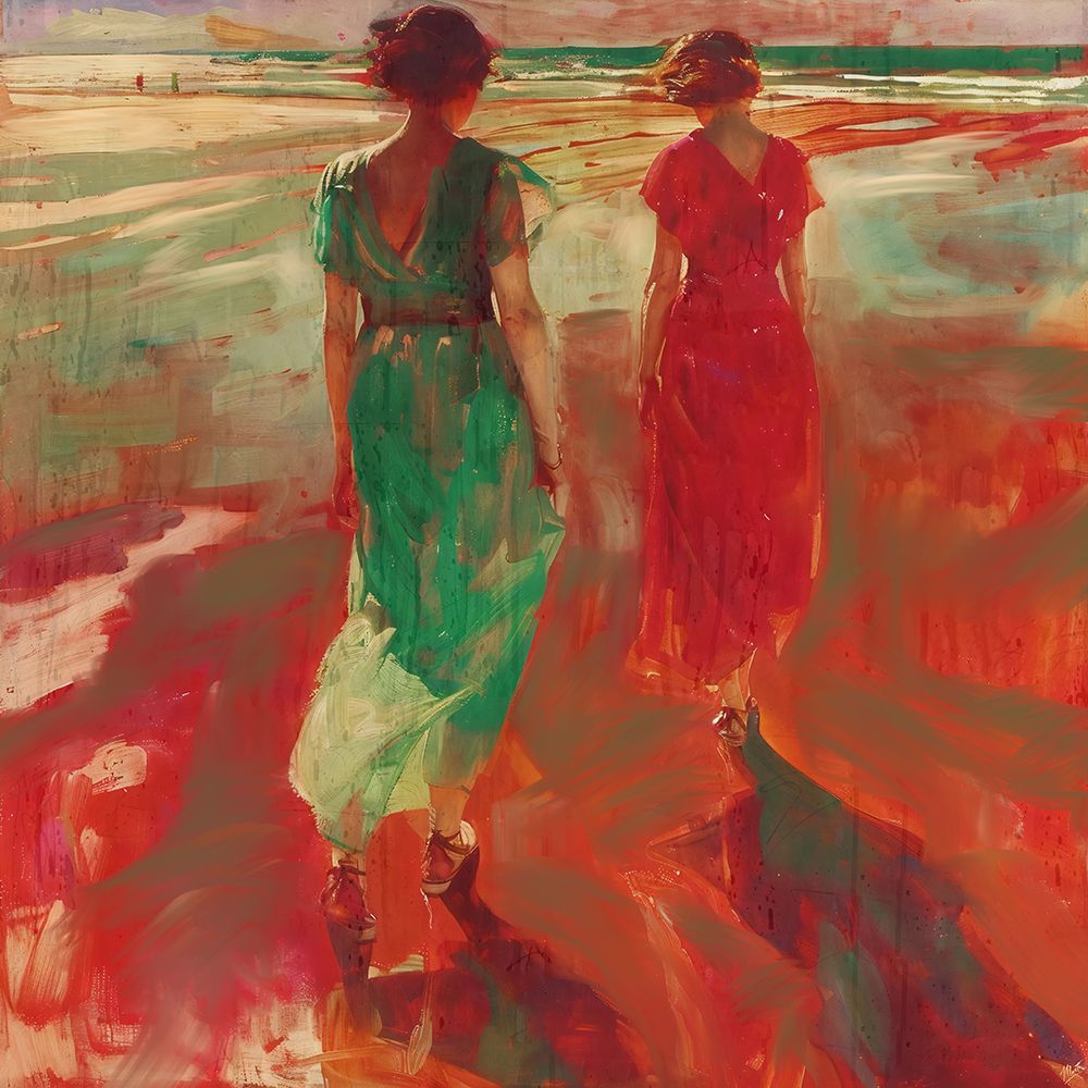 Sisters in Red art print by Marta Wiley for $57.95 CAD