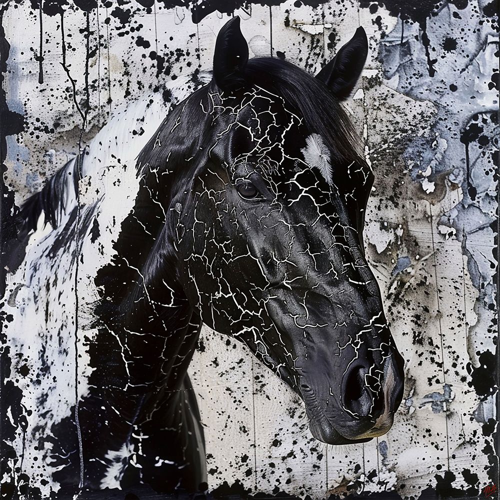 Horse Crackle V art print by Marta Wiley for $57.95 CAD
