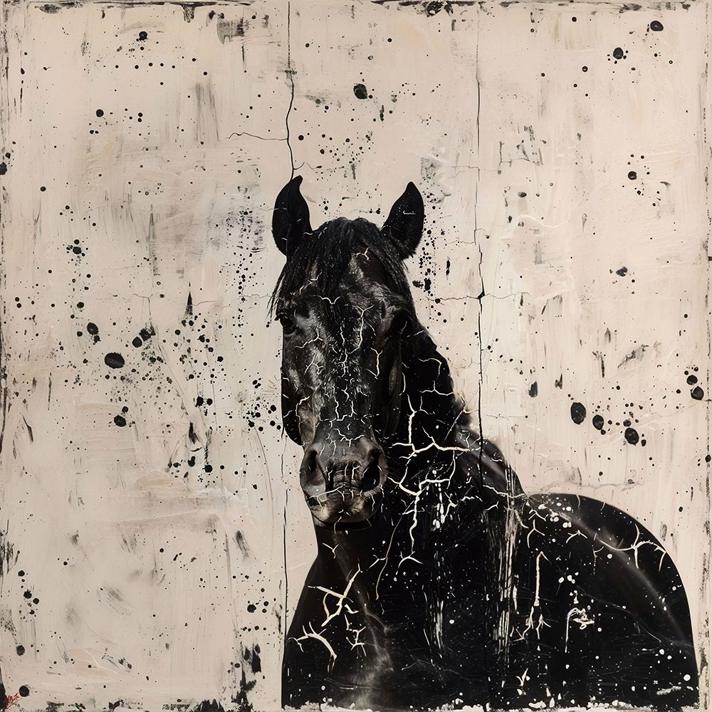 Horse Crackle VI art print by Marta Wiley for $57.95 CAD
