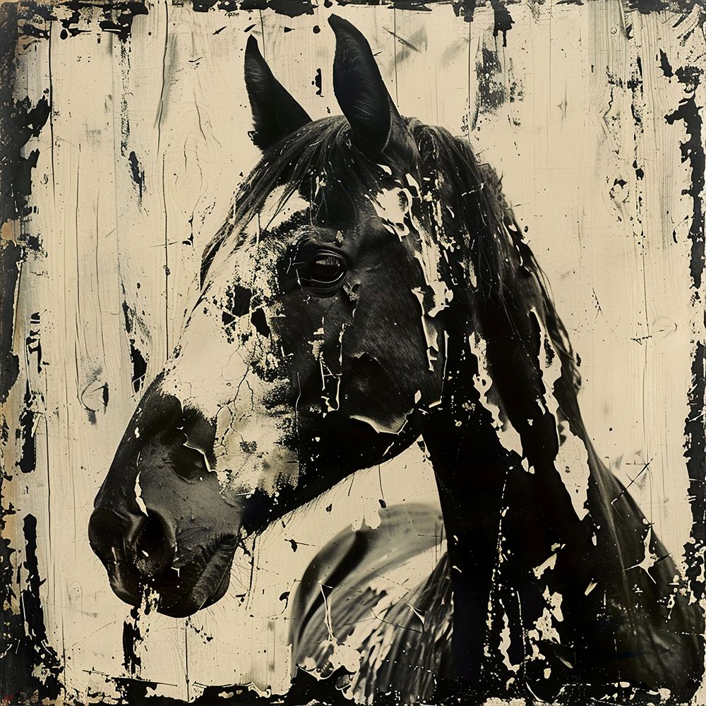 Horse Crackle VII art print by Marta Wiley for $57.95 CAD