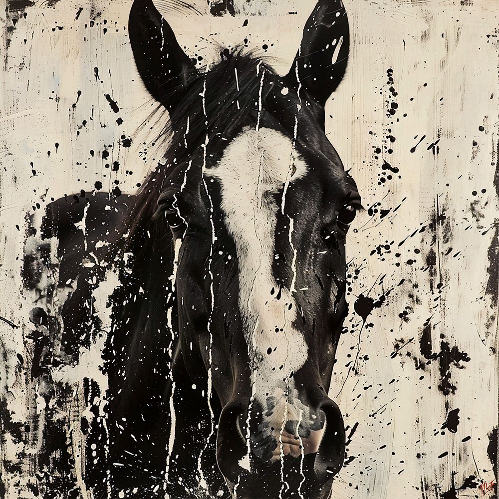 Horse Crackle VIII art print by Marta Wiley for $57.95 CAD