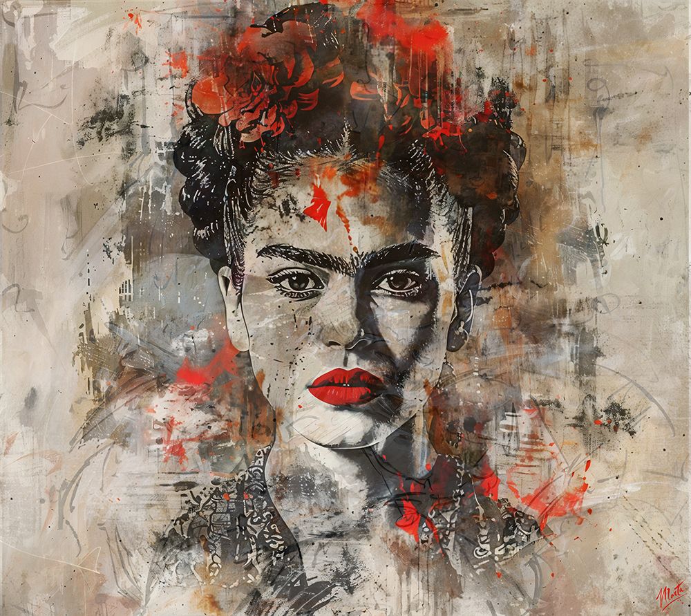 Frida red collage I art print by Marta Wiley for $57.95 CAD