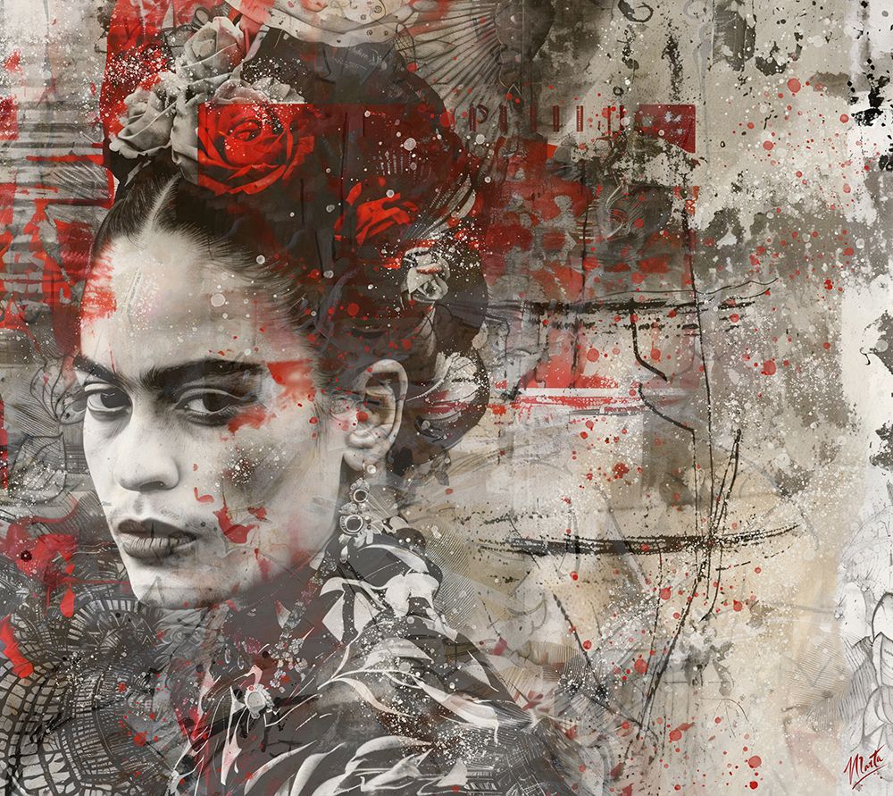 Frida red collage II art print by Marta Wiley for $57.95 CAD