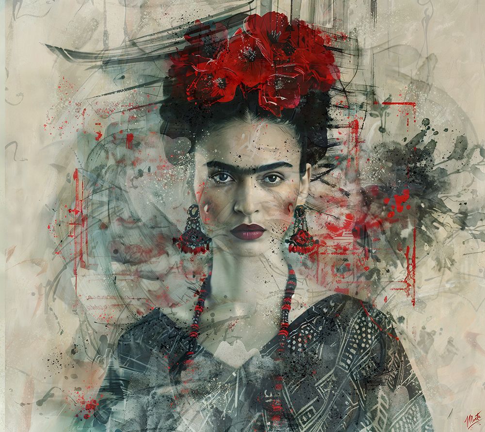 Frida red collage III art print by Marta Wiley for $57.95 CAD