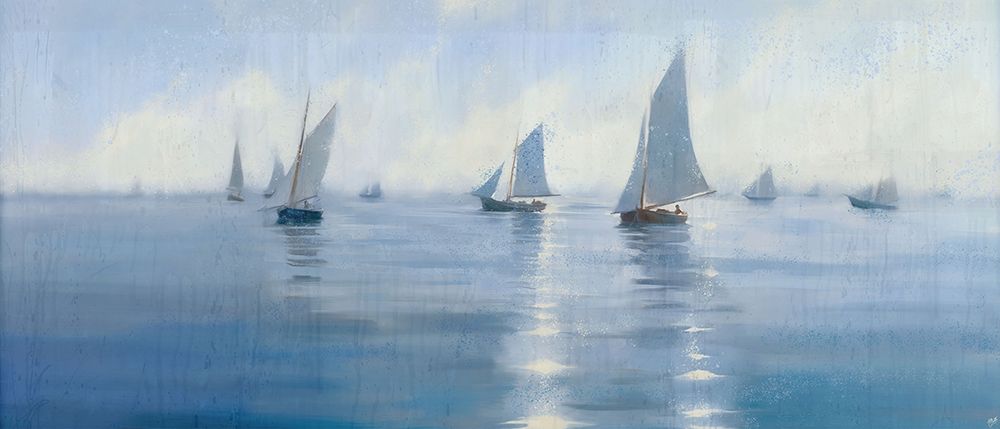 Blue Boats II art print by Marta Wiley for $57.95 CAD
