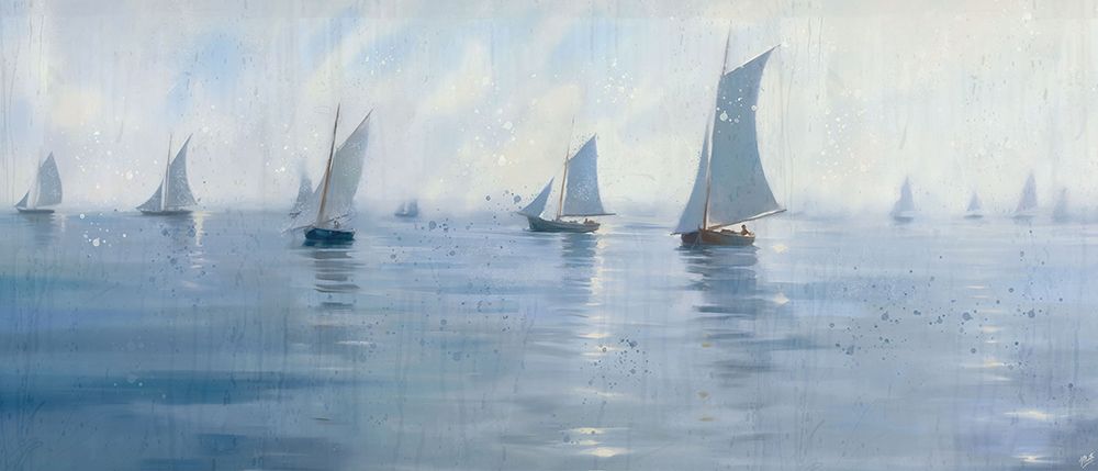 Blue Boats IIII art print by Marta Wiley for $57.95 CAD