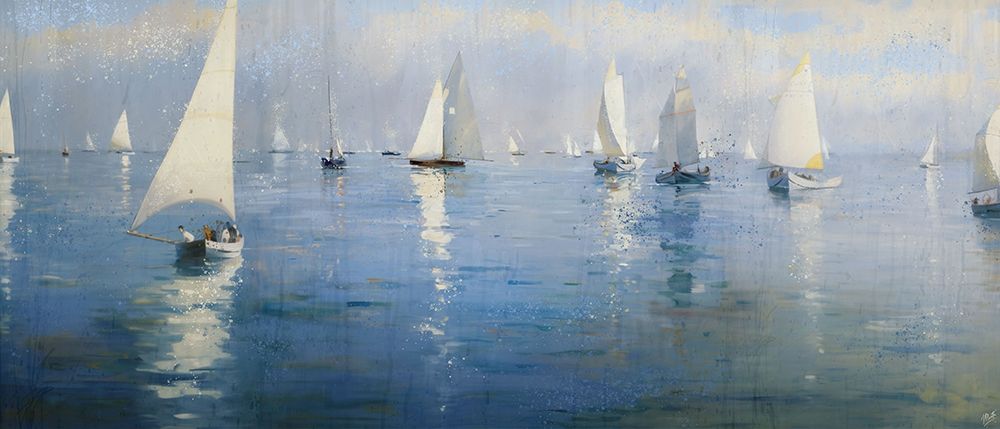 Blue Boats V art print by Marta Wiley for $57.95 CAD