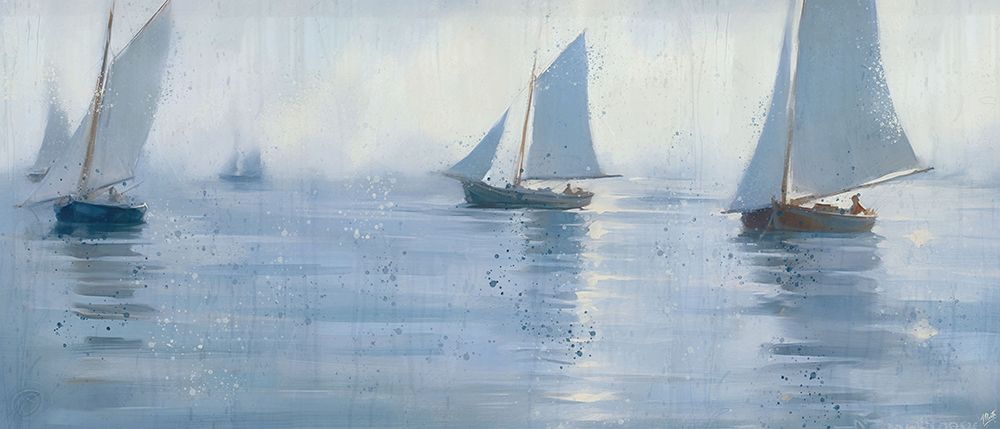 Blue Boats VI art print by Marta Wiley for $57.95 CAD