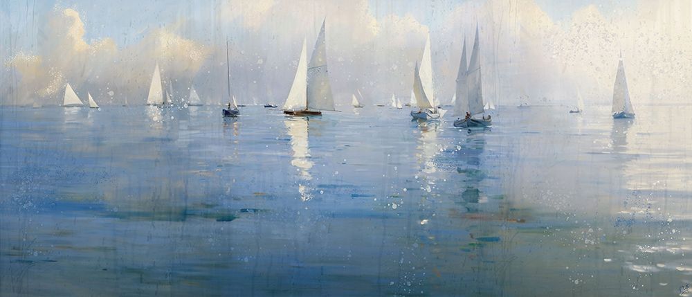 Blue Boats VII art print by Marta Wiley for $57.95 CAD