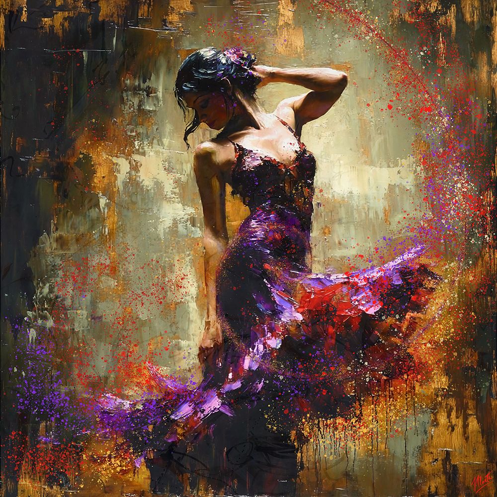 Fibonacci Purple Flamenco I art print by Marta Wiley for $57.95 CAD