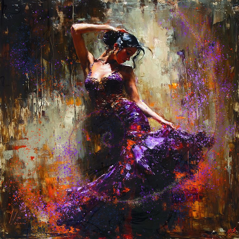 Fibonacci Purple Flamenco II art print by Marta Wiley for $57.95 CAD