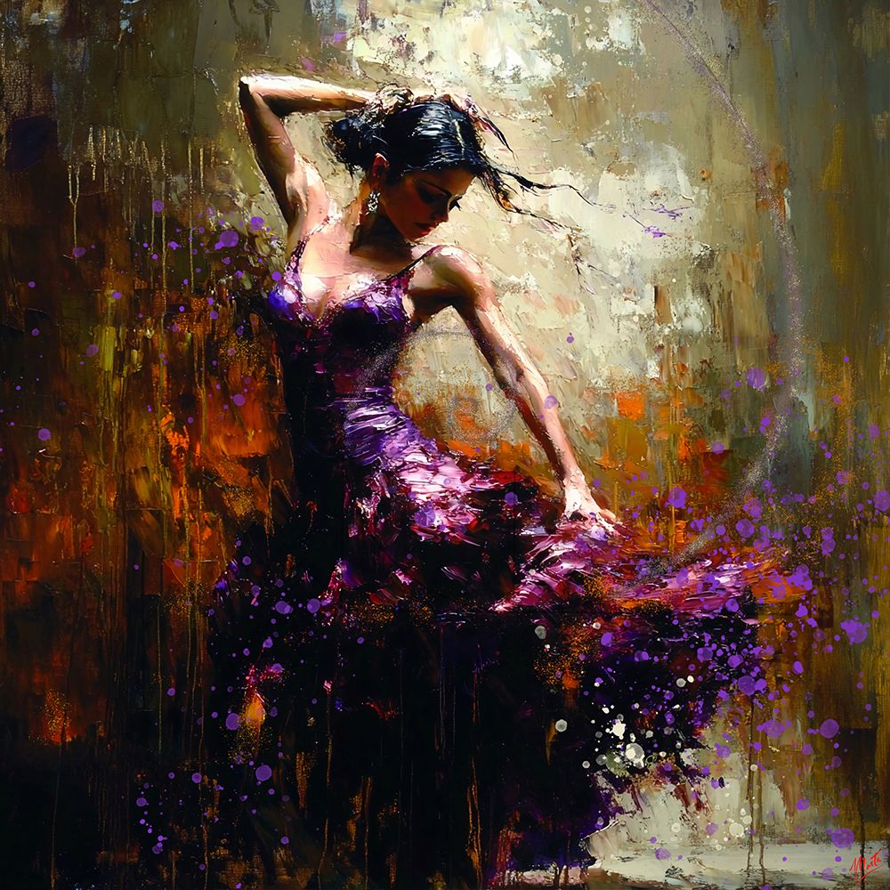 Fibonacci Purple Flamenco IIII art print by Marta Wiley for $57.95 CAD