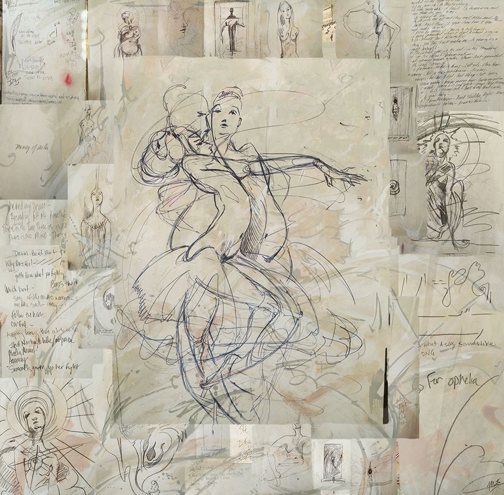 Sketch Collage Silver III art print by Marta Wiley for $57.95 CAD